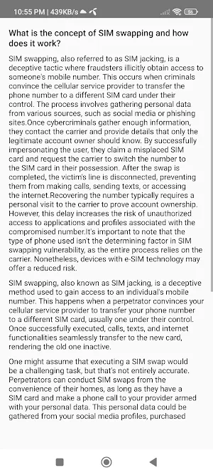 Sim Info Screenshot 1