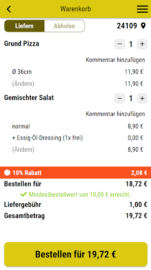 Enjoy Pizza Service Mettenhof Screenshot 1
