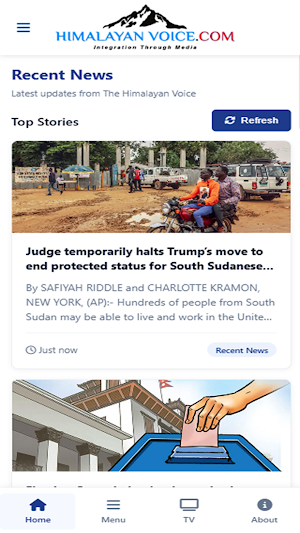 Himalayan Voice News App Screenshot 1
