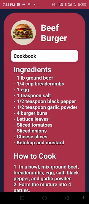 Cookbook App Screenshot 2