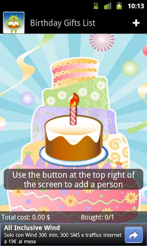 Birthday Gifts List Screenshot 0