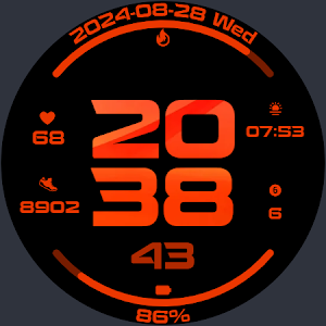 Red Emotion Watch Face Screenshot 2