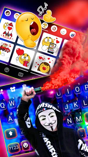 Smokey Anonymous Keyboard Background Screenshot 2