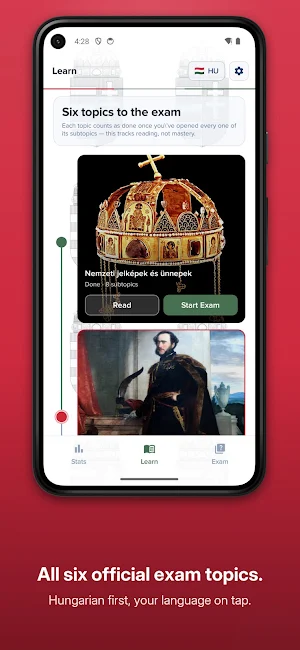 Hungarian Cultural Exam Prep Screenshot 1