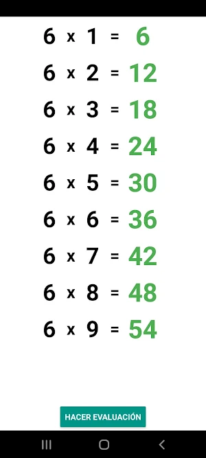 Tablas de Multiplicar Screenshot 1