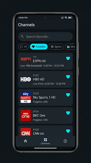Quick IPTV Player - Live TV Screenshot 1