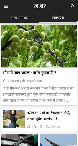 Khabar - Read news from Nepal (नेपाली खबर) Screenshot 1