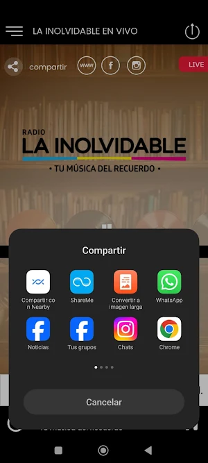 Radio La Inolvidable en Vivo Screenshot 1