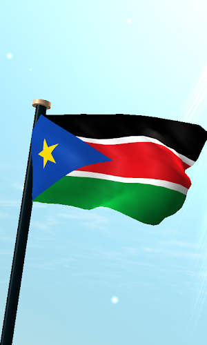 South Sudan Flag 3D Wallpaper Screenshot 0