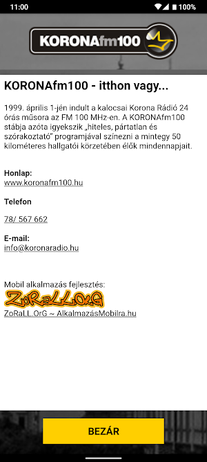 Korona Rádió Kalocsa Screenshot 2