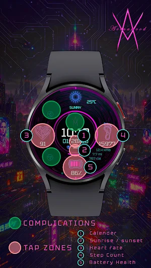Cyberpunk Inspired Watch Face Screenshot 3