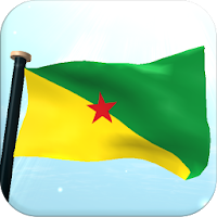 French Guiana Flag 3D Free
