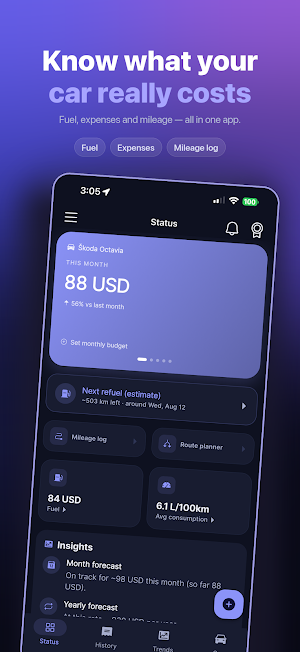CostPilot Fuel – Car Cost Log Screenshot 0