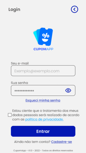 Cupom-App Screenshot 0
