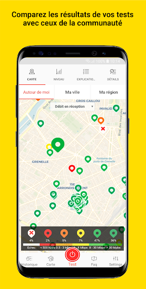DébiTest : testeur de connexions internet Screenshot 2