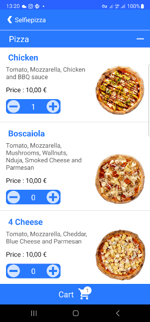 SelfiePizza Pizzeria Screenshot 2