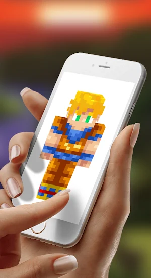 Saiyan Goku Skin For Minecraft Screenshot 1