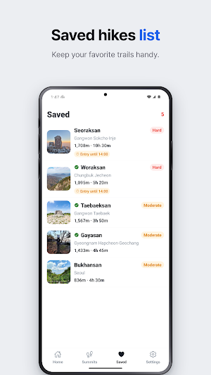 GoHike: Korea Mountain Guide Screenshot 3