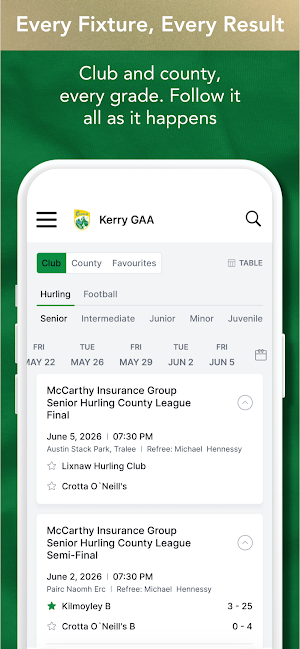 Kerry GAA: Official App Screenshot 2