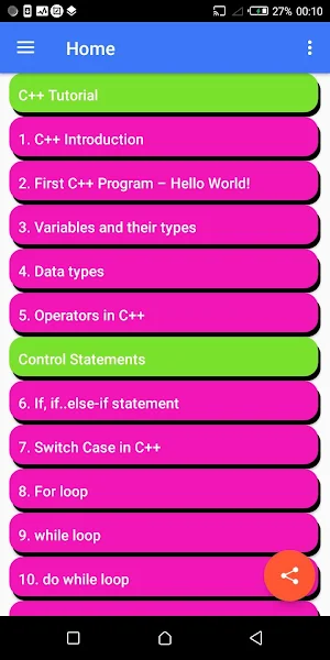 c++ guide Screenshot 0