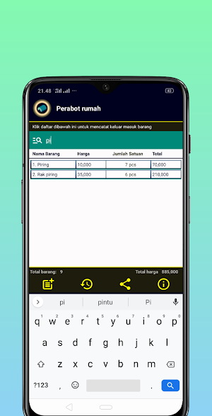 Catatan Stock Gudang V2 Screenshot 2