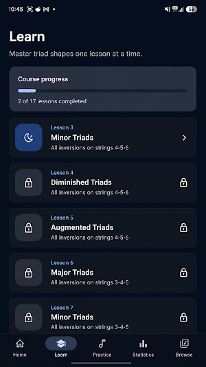 Triad Trainer: Guitar Triads Screenshot 1