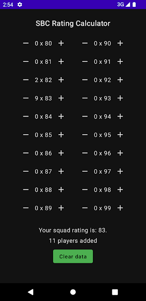 SBC Rating Calculator Screenshot 0