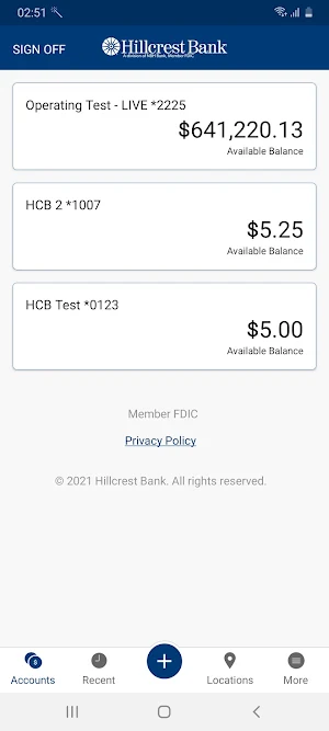 Hillcrest Bank Business Mobile Screenshot 1