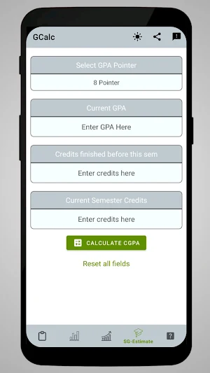 GCalc - GPA & CGPA Calculator Screenshot 1