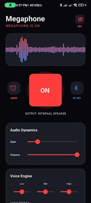 Megaphone: Mic to BT Speaker Screenshot 2