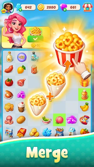 Foodstars: Merge & Cook Screenshot 1