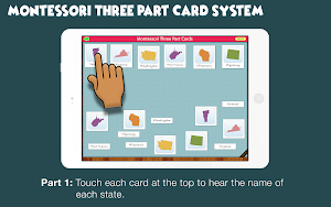 Montessori Three Part Cards - United States Screenshot 1