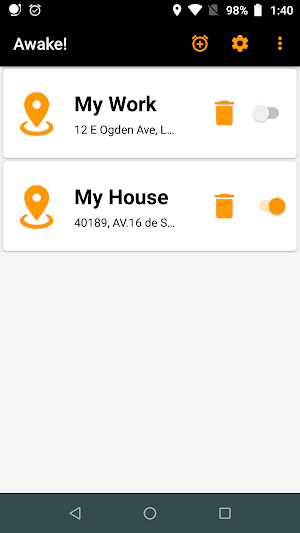 GPS travel alarm - Awake! Screenshot 3
