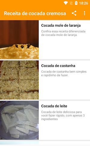 receita de cocada cremosa Screenshot 0