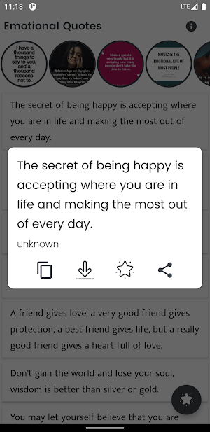 Emotional Quotes and Sayings Screenshot 0