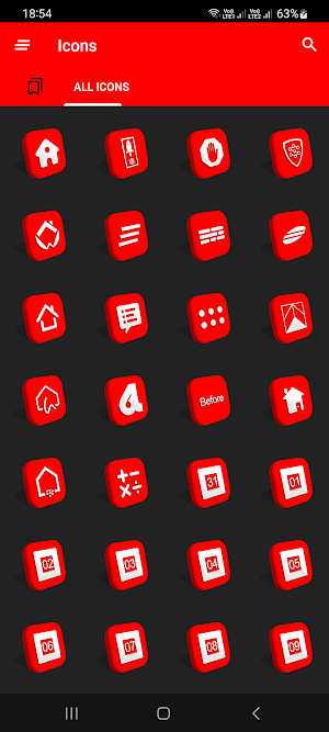 4D Red Icon Pack Screenshot 2