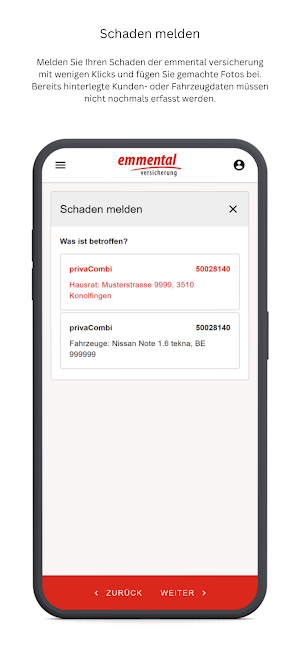 emmental versicherung Screenshot 1