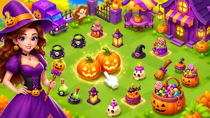 Halloween Merge Puzzle Game Screenshot 0