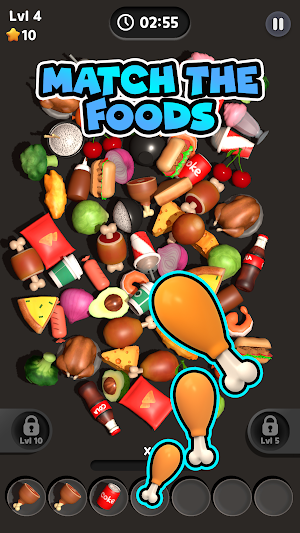 Food Match 3D: Tile Puzzle Screenshot 1