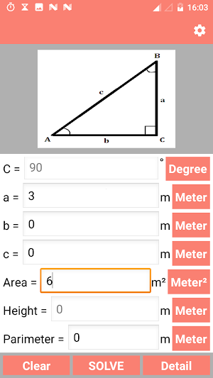 Right Angled Triangle Calculator and Solver - PRO Screenshot 0