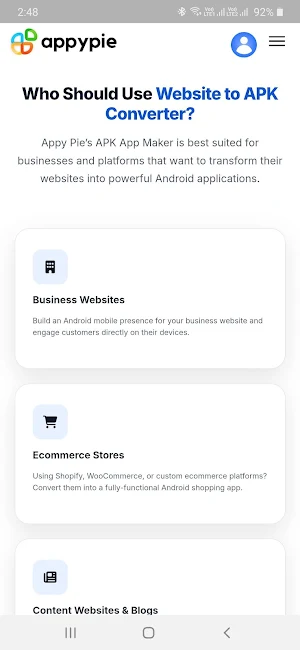 Website to APK Converter Screenshot 0