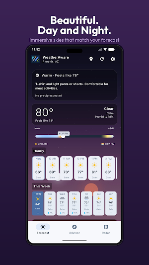 WeatherAware: Forecast Advisor Screenshot 1