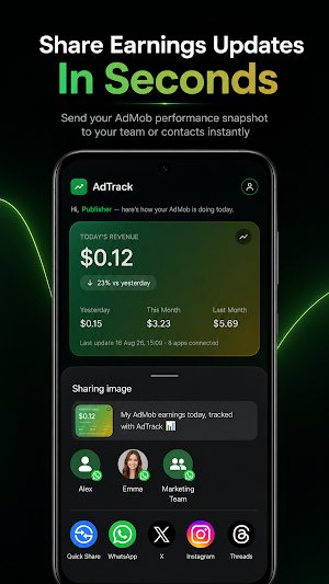 AdTrack - AdMob Earnings Dash Screenshot 3