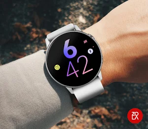Pink Blue Large Watch Face Screenshot 2