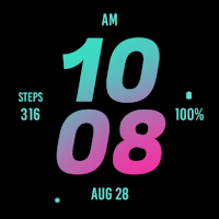 Tosca Pink Bold Watch Face