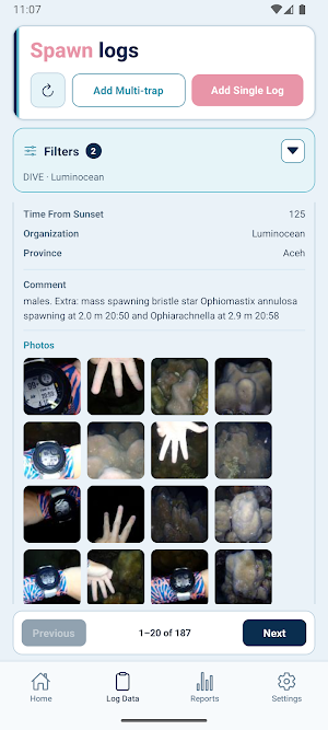 CORALog Screenshot 1