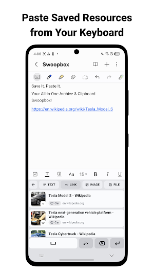 Swoopbox: Archive & Clipboard Screenshot 1