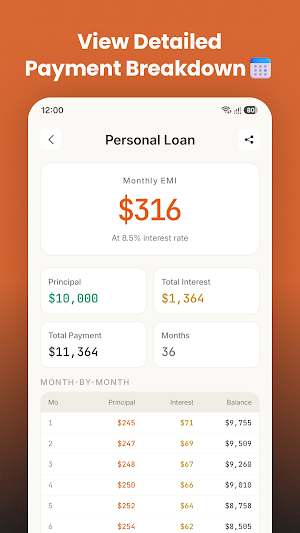 LoanIQ: EMI & Loan Calculator Screenshot 1