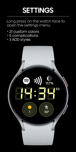 JHW Digital Bits 4: Watch face Screenshot 1