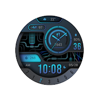 Sky Blue Circuit For Wear OS